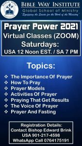 Prayer Power Training 2021