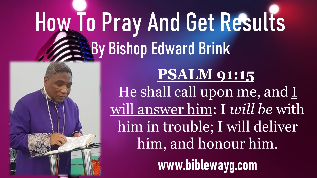 How to pray and get results is a key component in the prayer-life of the believer. Bishop Edward Brink will show you the scriptural keys unveiling the way that God respond to our prayers.